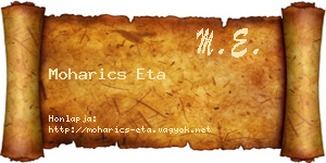Moharics Eta névjegykártya